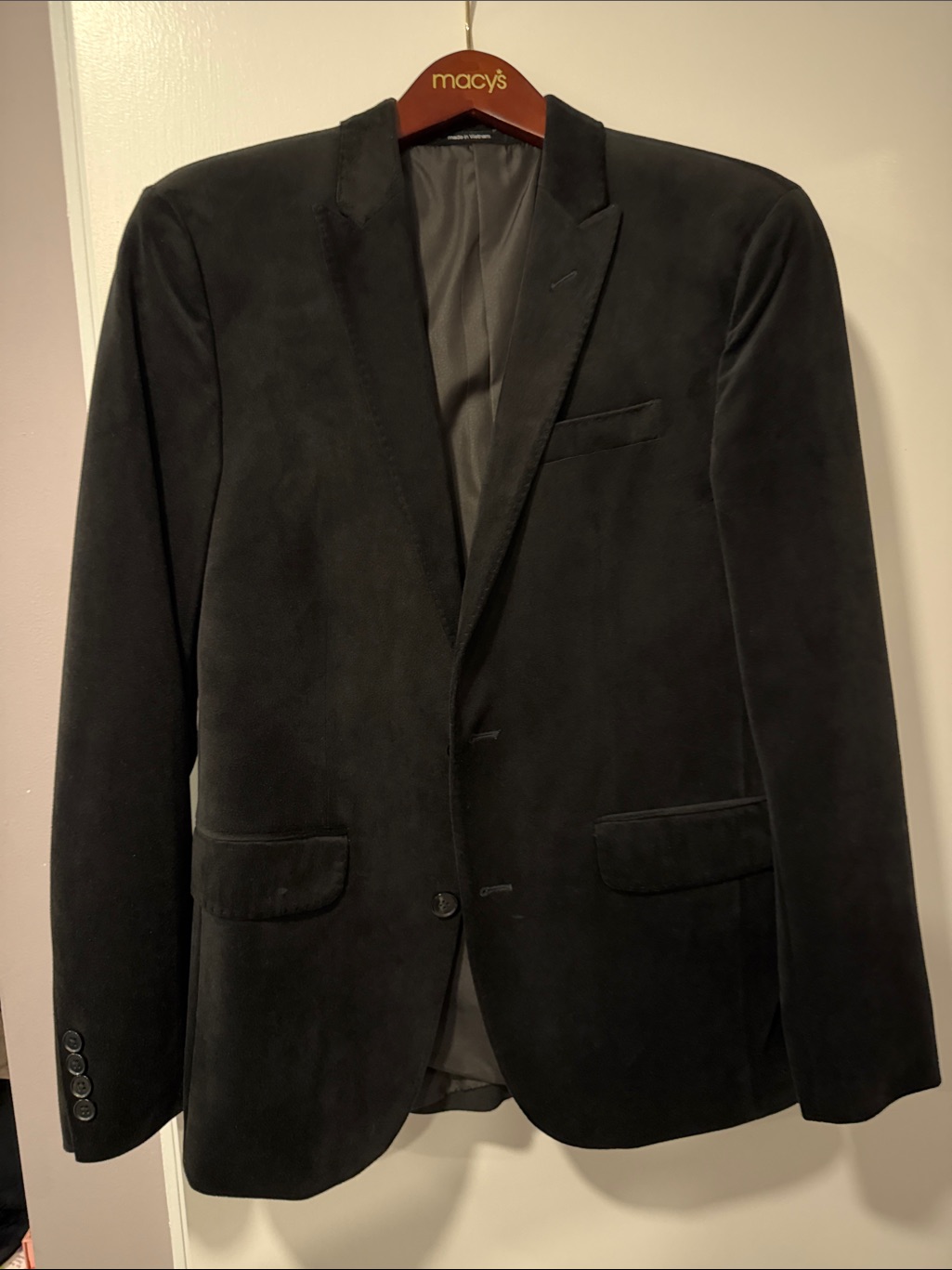 Bar Iii Black Suede-Effect Blazer - Tailored Sport Coat